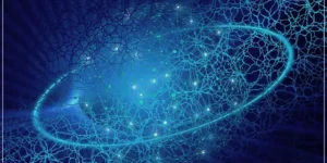 블록체인의 특징인 탈중앙화로 인하여 다수의 참여자들이 네트워크로 연결되어 있다는 이미지