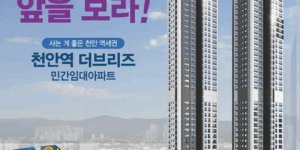 민간임대아파트의 하나인 천안역 더브리즈에 대한 조감도
