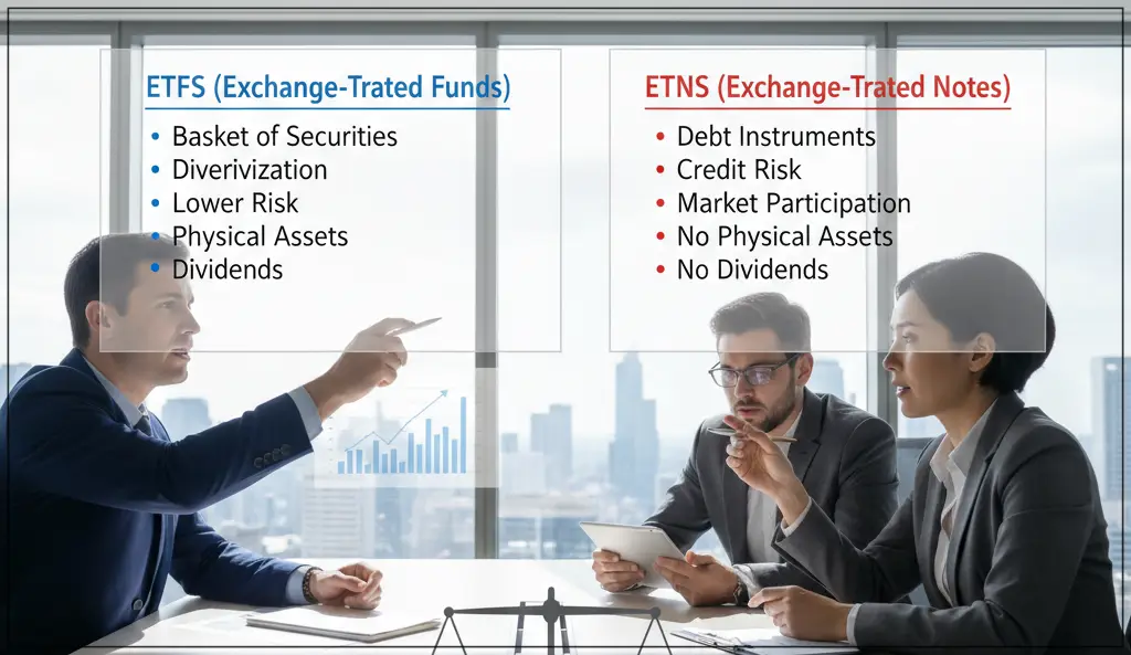ETF와 ETN의 차이점을 비교하여 투자할 분야를 찾고 있는 투자자